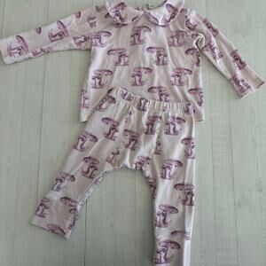 Kate Quinn Pink Toadstool Mushies Set Size 18-24 Months Top VGUC Bottoms GUC